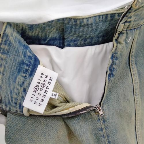 【爆買】メゾン・マルジェラ プリーツ デニム スカート レディース ブルー SI0MA0006S30561 MAISON MARGIELAの画像