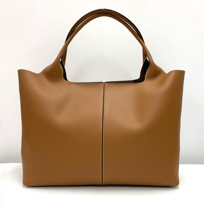 【爆買】トッズ TOD'S レザー ショルダ― バッグ XBWEBRA0250UBL ブラウン 茶色 A4 サイズ 収納可 シンプル レディースの画像