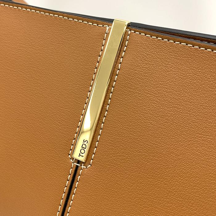 【爆買】トッズ TOD'S レザー ショルダ― バッグ XBWEBRA0250UBL ブラウン 茶色 A4 サイズ 収納可 シンプル レディースの画像