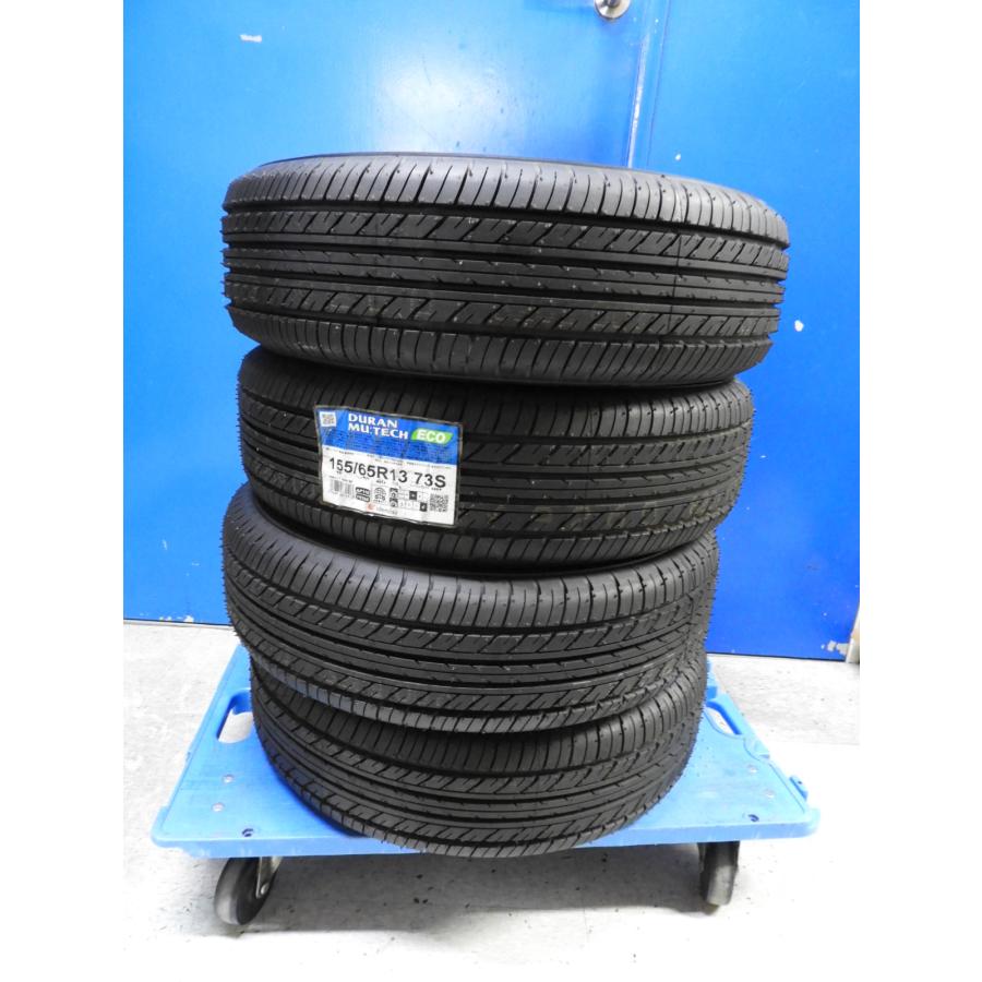 ヨコハマ　DURAN MU:TECK ECO　155/65R13　4本　9.5分溝2本と9分溝2本　2022年製　程度良好！ 新品未使用】4本セット DURAN Mu:TECH ECO 自動車 タイヤ 165/65R13