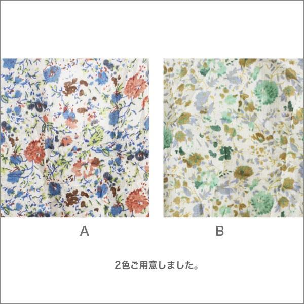 未着用　Smimicollection インド製　花柄シャツ 五分袖　Aライン k1a163-1.jpg