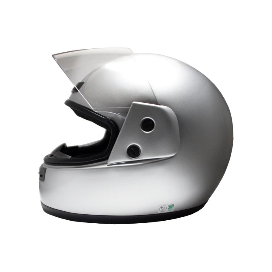 ヘルメット バイク用 フルフェイスヘルメット シルバー BB100 シールド