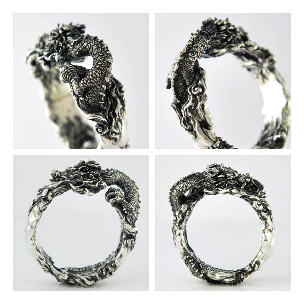 リング 龍 ドラゴン シルバー925 メンズ レディース PASSIONE