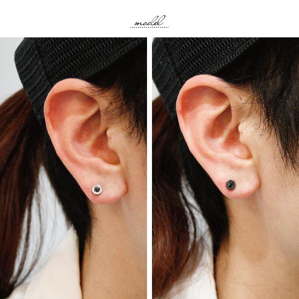 ピアス スタッド ブラックダイヤ ブラックダイア ダイヤモンド