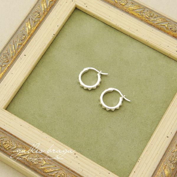 フープピアス ピアス 名入れ 刻印 シルバー925 遮断式 ワンタッチ