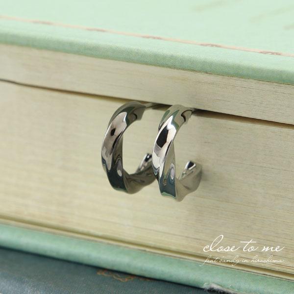 ピアス ペアピアス 刻印 名入れ スタッド ステンレス サージカルステンレス 316L 金属アレルギー close to me 刻印 名入れ テディベアの画像