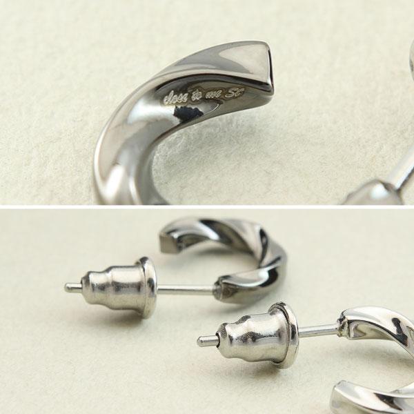 ピアス ペアピアス 刻印 名入れ スタッド ステンレス サージカルステンレス 316L 金属アレルギー close to me 刻印 名入れ テディベアの画像