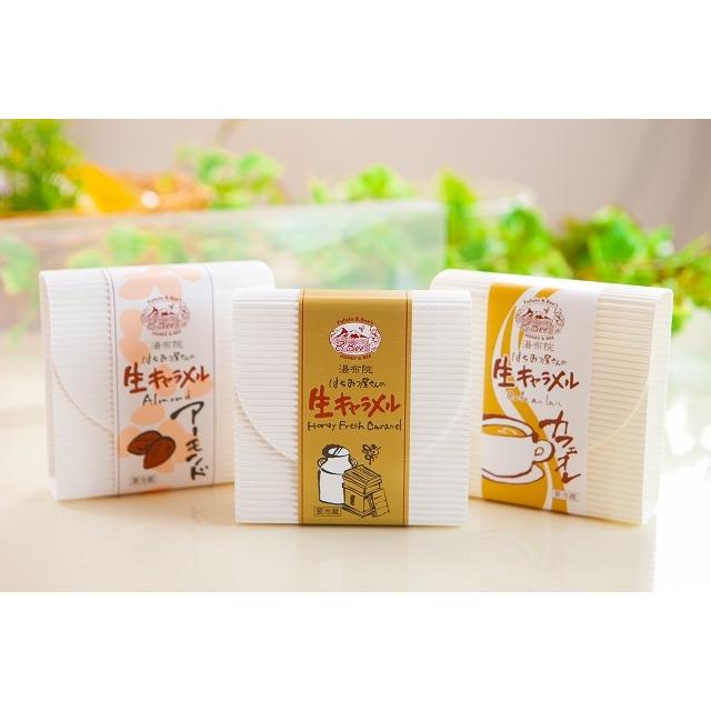 はちみつ屋さんの生キャラメル［アーモンド・プレーン・カフェオレの３種セット］ | 