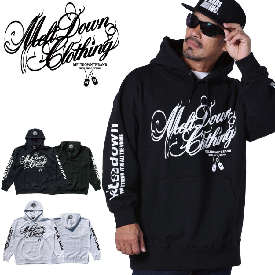 MELTDOWN(メルトダウン) スウェットパーカー SCRIPT HOOD SWEAT(MD