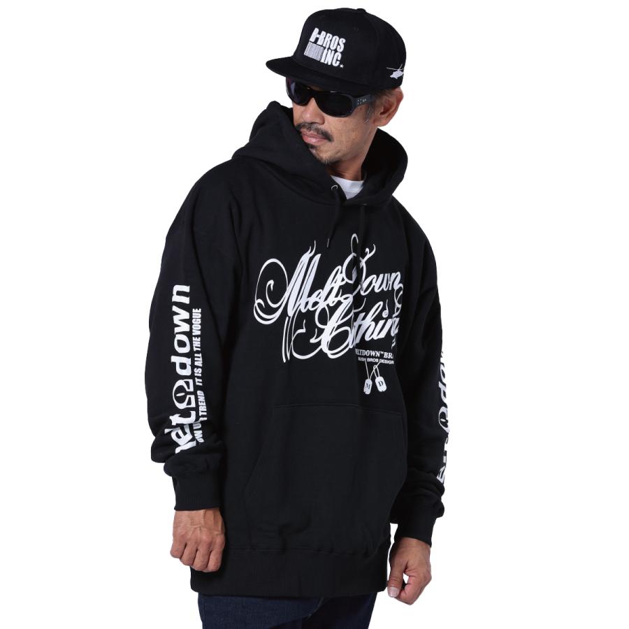 MELTDOWN(メルトダウン) スウェットパーカー SCRIPT HOOD SWEAT(MD