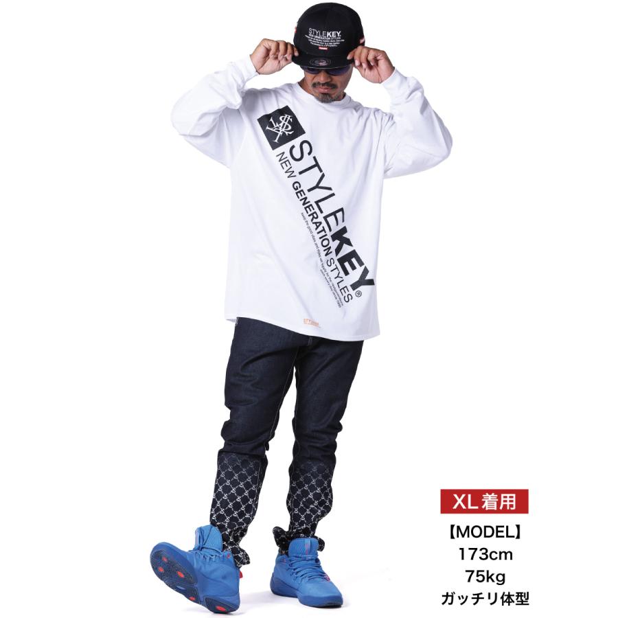 STYLEKEY(スタイルキー) 長袖Tシャツ DIAGONAL L/S TEE(SK23FW-LS05) ロンT ストリート系 ヒップホップ レゲエ B系 大きいサイズ｜b-bros｜04