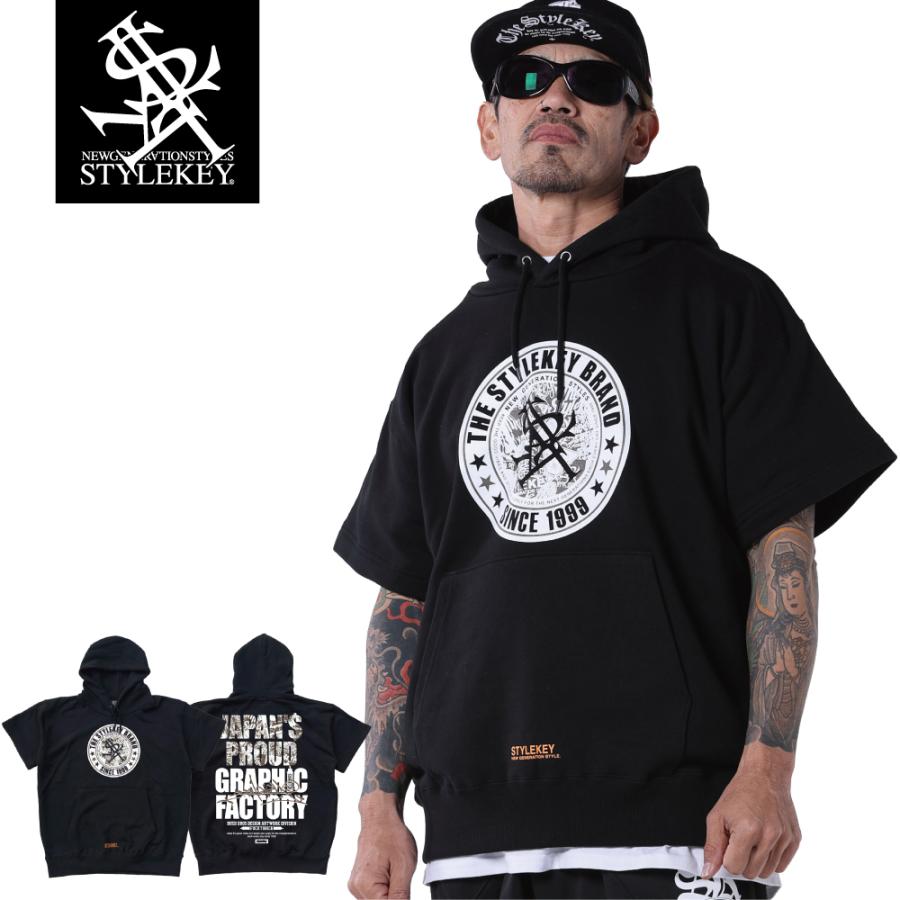 StyleKey（スタイルキー） 半袖スウェットパーカー GRAPHIC FACTORY S 