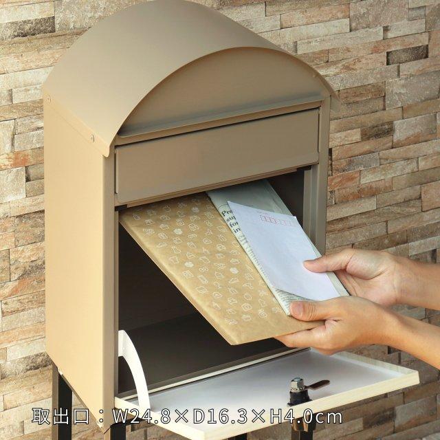 スタンドポスト Simon - シモン おしゃれ 軒下 家庭用 スタンド ポスト