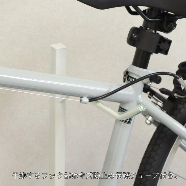 自転車スタンド 2台用 - レック ホワイト ブラック ロードバイク