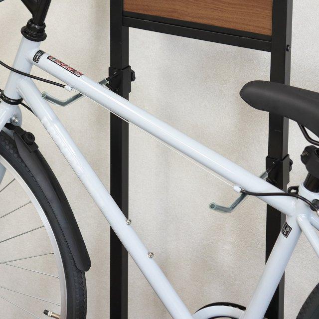 自転車スタンド 2台用 - レック ホワイト ブラック ロードバイク