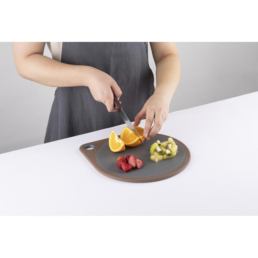 貝印 まるいまな板 25cm チャコールグレー AP5330（ シンプル