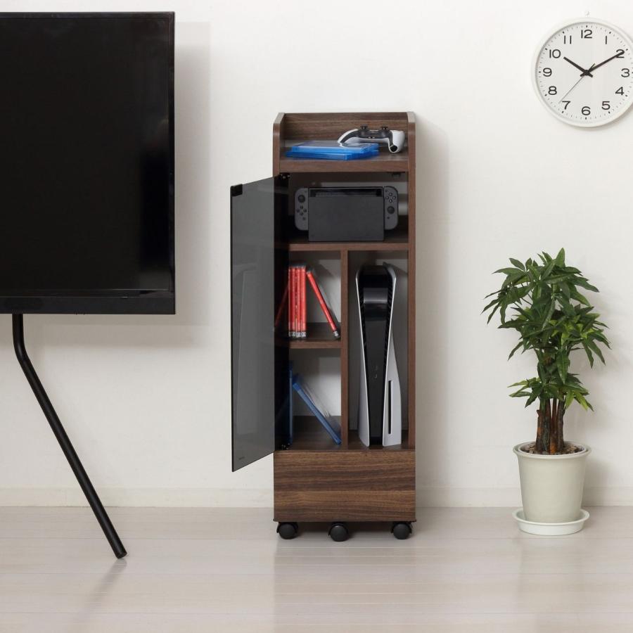 クロシオ ゲーム機ラック キャスター付き ( PS5 スイッチ 収納ラック