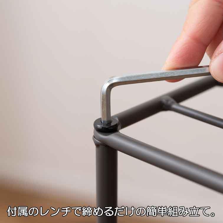 スチールラック コーナー MIP-10 ( ラック スリム 玄関 収納 すっきり