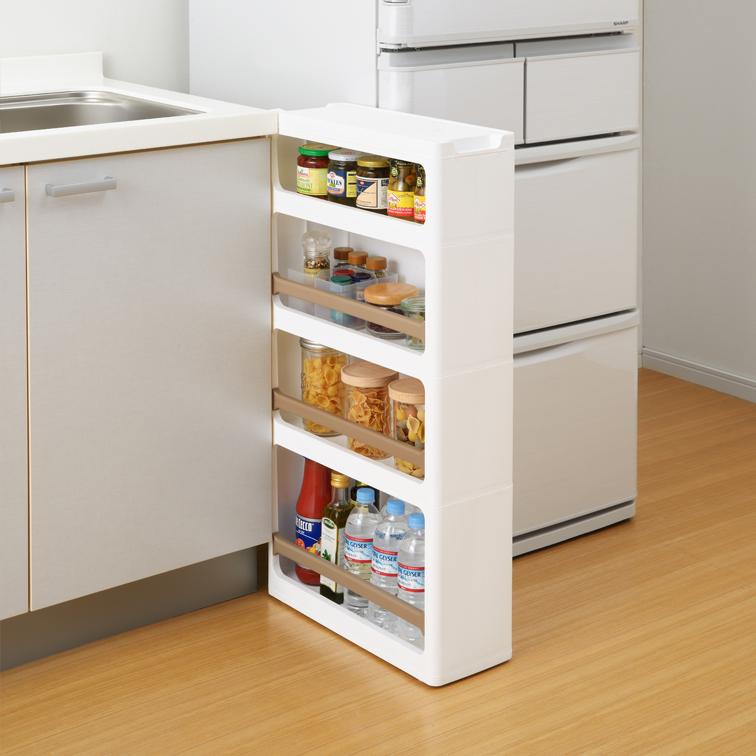 JEJアステージ 隙間収納 17cm 調味料ラック キッチン 洗面所 スパイス