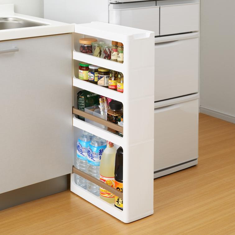 JEJアステージ 隙間収納 17cm 調味料ラック キッチン 洗面所 スパイス