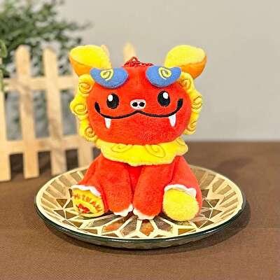 テイクオフ 沖縄シリーズ シーサー 赤 ボールチェーンキーホルダーお