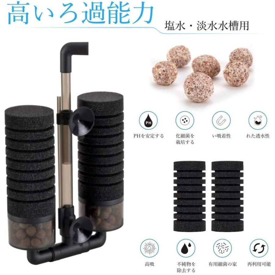 Hygge 水槽フィルター スポンジ 超静か アクアリウムエアーポンプに接続 水槽面貼り付け型 吸盤 生物濾過 物理濾過 ろ過装置 ツイン B Case 通販 Yahoo ショッピング