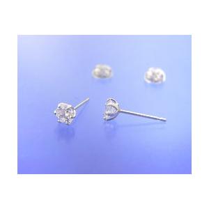 代引不可 Superczシグニティー プラチナ Pt スタッド ピアス 6本爪ラウンド スーパーキュービックジルコニア 4mm 両耳用 仕事用 超激安 Www Ladislexia Net