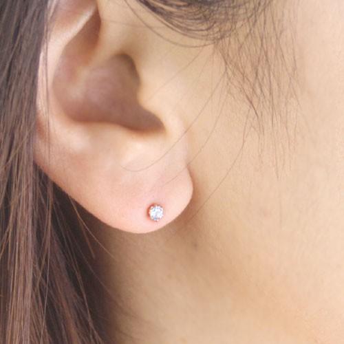 ブルートパーズ ピアス K10 K18ピンクゴールド 10k 18k PG レディース 