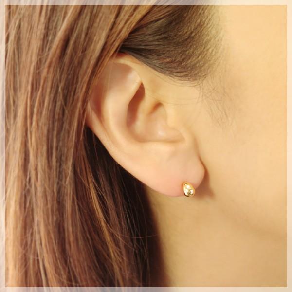 セカンドピアス タマゴ型 軸太ポスト0 9mm つけっぱなし シンプル K18 18金ゴールド 金属アレルギー対応 クロネコdm便対応商品 ケースありギフト対応選択可 4713 誕生日プレゼント専門店 Ciao 通販 Yahoo ショッピング