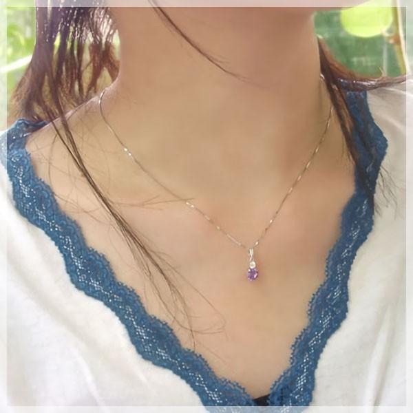 アメジスト ネックレス レディース K10 K18ホワイトゴールド 18k アメジスト ネックレス レディース K10 K18ホワイトゴールド 18k