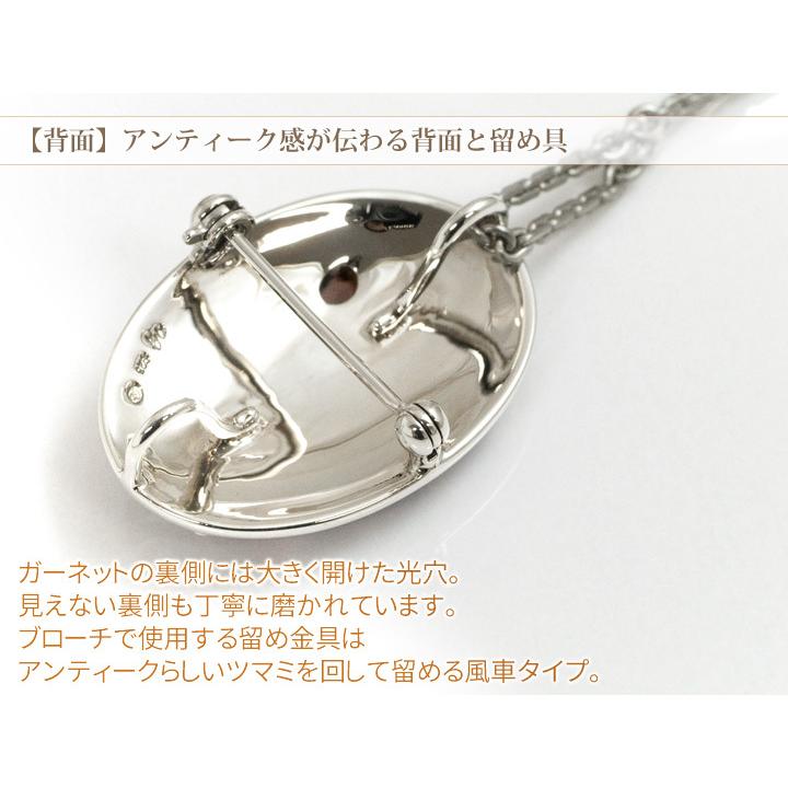 碌山 ウィリアム モリス いちご泥棒 エナメル ガーネット ネックレス