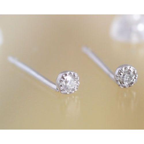 ダイヤモンド0.02ct プラチナ Pt950 金属アレルギー対応 スタッド 