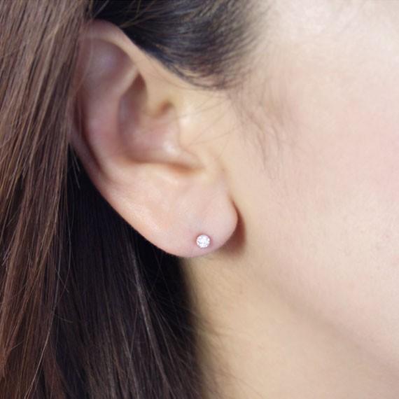 ダイヤモンド0.1ct プラチナ Pt950 スタッド ピアス 金属アレルギー 