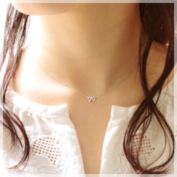 【4℃】K10WG ネックレス ダイヤモンド ハート&キューピッド tomatosarada K10WG 誕生石シリーズ プチハートネックレス 4月