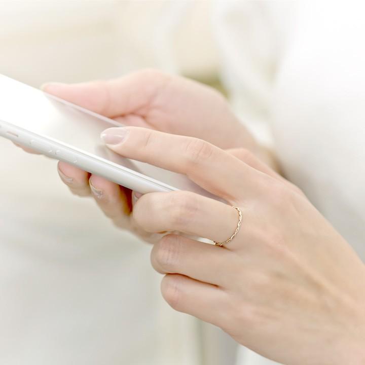 プラチナ900 PT900 K18ピンクゴールド K18PG ツイスト リング 指輪