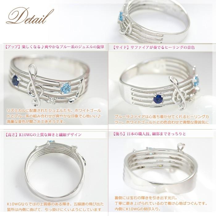 ピンキーリング ブルーサファイア ブルートパーズ ダイヤモンド0.01ct 