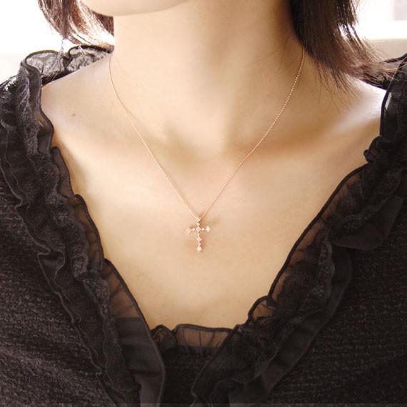 ネックレス ダイヤモンド 0.11ct K10ピンクゴールド 4月誕生石 : 誕生