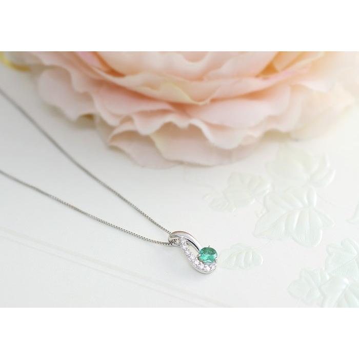K18 white gold ダイヤモンド　エメラルド　ネックレス 楽天市場】エメラルド ネックレス レディース 18k K18ホワイト