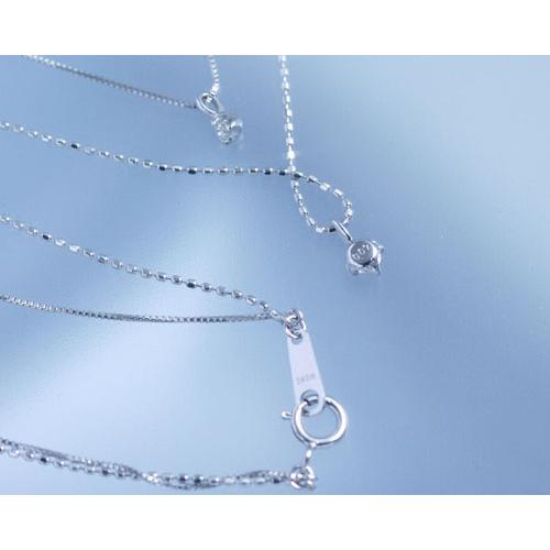 ネックレス ダイヤモンド0.07ct+0.03ct 2連ネックレス K10ホワイト  
