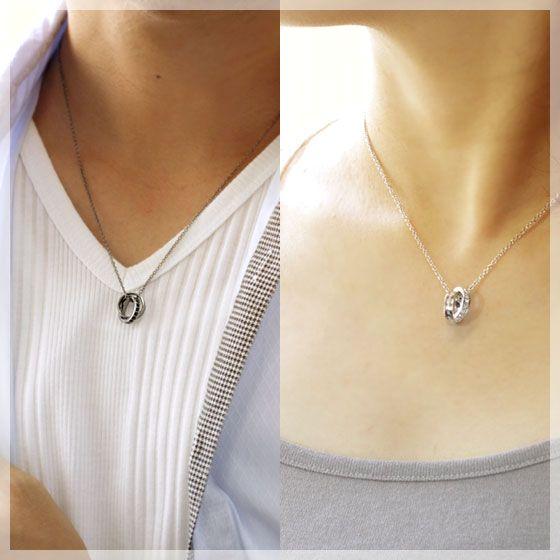 close to me（クロストゥーミー） ペアネックレス スワロフスキーW