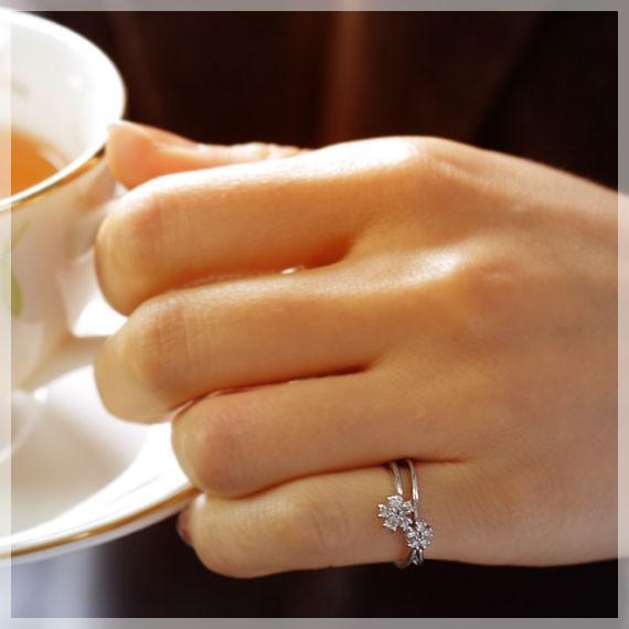 ピンキーリング 18k K18ホワイトゴールド 18金 ダイヤモンド 0.25ct 