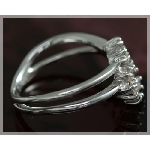 ピンキーリング 18k K18ホワイトゴールド 18金 ダイヤモンド 0.25ct 