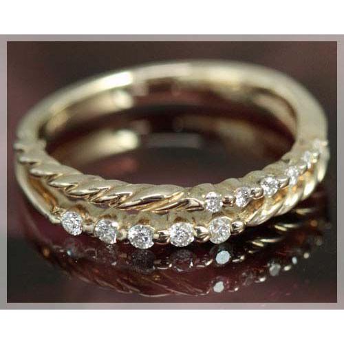 ピンキーリング 18k ダイヤモンド 0.11ct レディース リング 指輪 K18 
