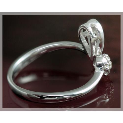 ピンキーリング 18k ダイヤモンド 0.12ct レディース ハート リング