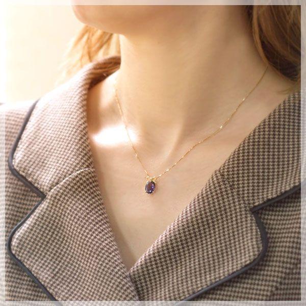 大粒 天然アイオライト 10x8mm ダイヤモンド リボン ペンダントトップ