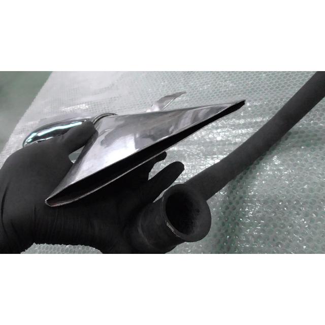 TLR200 MD09-123 の マフラー CAMPBELLS 自作？ 傷 凹み *1593653832