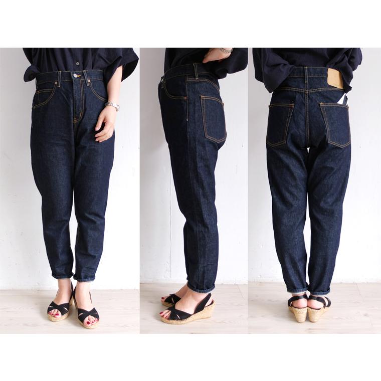 [C] 【クーポン利用で10%OFF】 ミズイロインド mizuiro ind ハイウエスト デニム パンツ ジーンズ 77 インディゴ ワンウオッシュ レディース 日本製 | mizuiroind | 06