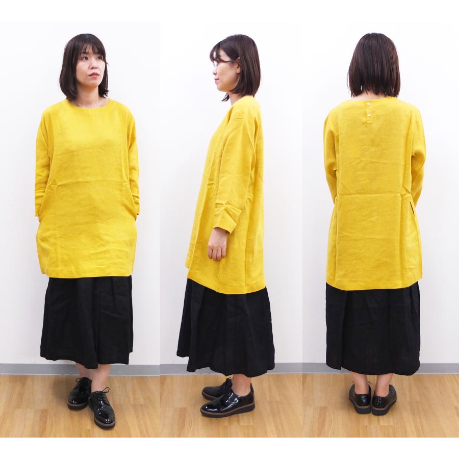 [D] 【SALE・セール】 ヤラ YARRA リトアニアリネン ワンピース チュニック リネン 麻 リネン100％ 麻100％ 無地 チュニック ワンピース | YARRA | 07