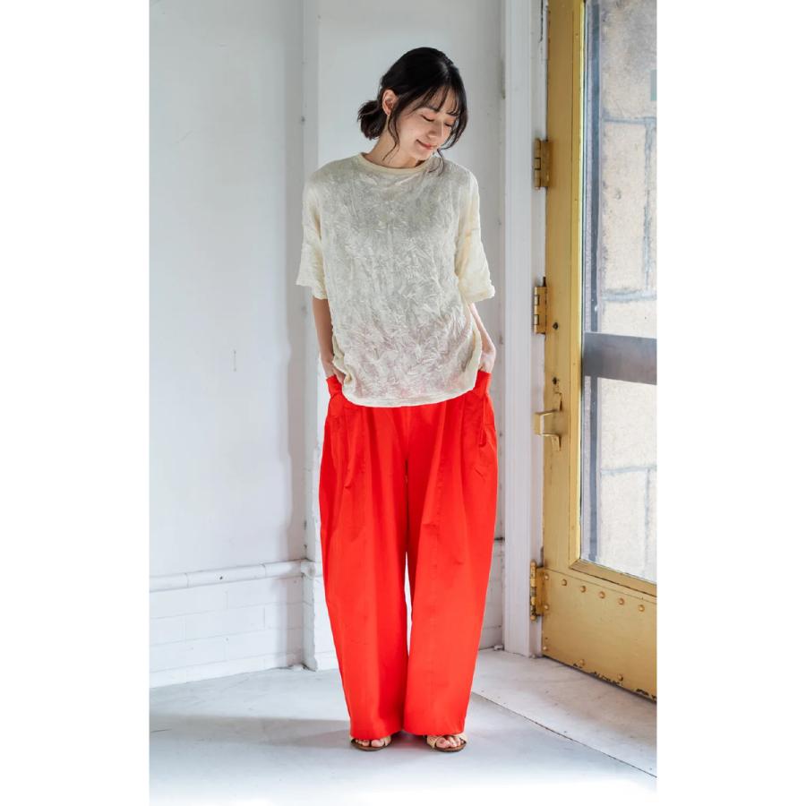 [B] 【SALE・セール】 ヤラ YARRA タックパンツ パンツ ワイドパンツ YARRA のコンパクトツイルタックパンツ | YARRA | 10