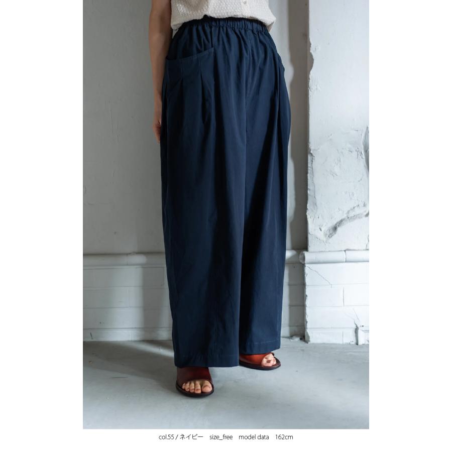 [B] 【SALE・セール】 ヤラ YARRA タックパンツ パンツ ワイドパンツ YARRA のコンパクトツイルタックパンツ | YARRA | 12